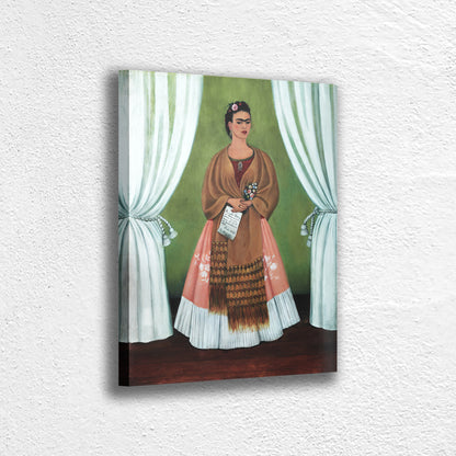 Frida Kahlo Self Portrait Canvas Wall Art Decoration Printed Canvas, home decor Portrait Poster