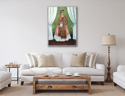 Frida Kahlo Self Portrait Canvas Wall Art Decoration Printed Canvas, home decor Portrait Poster