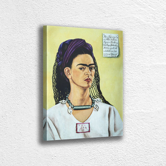 Frida Kahlo Self Portrait Canvas Wall Art Decoration Printed Canvas, home decor Portrait Poster