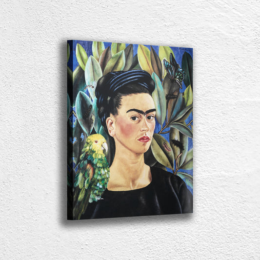 Frida Kahlo Self Portrait Canvas Wall Art Decoration Printed Canvas, home decor Portrait Poster