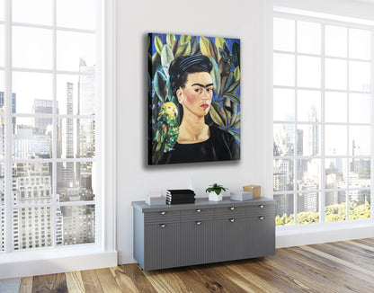 Frida Kahlo Self Portrait Canvas Wall Art Decoration Printed Canvas, home decor Portrait Poster