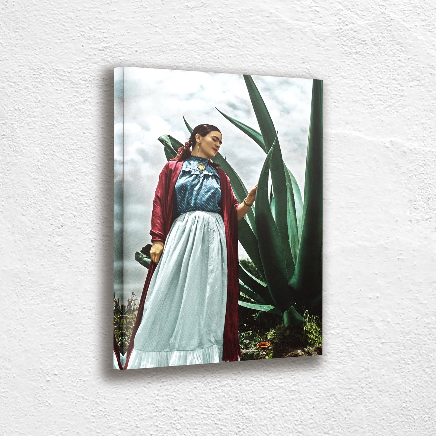 Frida Kahlo Self Portrait Nature Hanging Canvas, Wall Art Decoration Canvas Printed Canvas, home decor poster