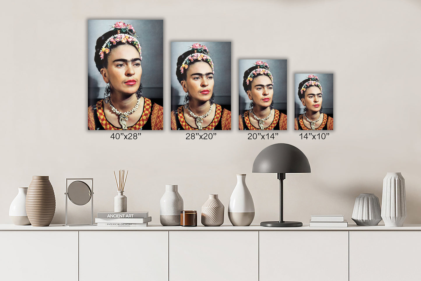 Frida Kahlo Self Portrait Canvas Wall Art Decoration Canvas Printed Canvas, home decor poster