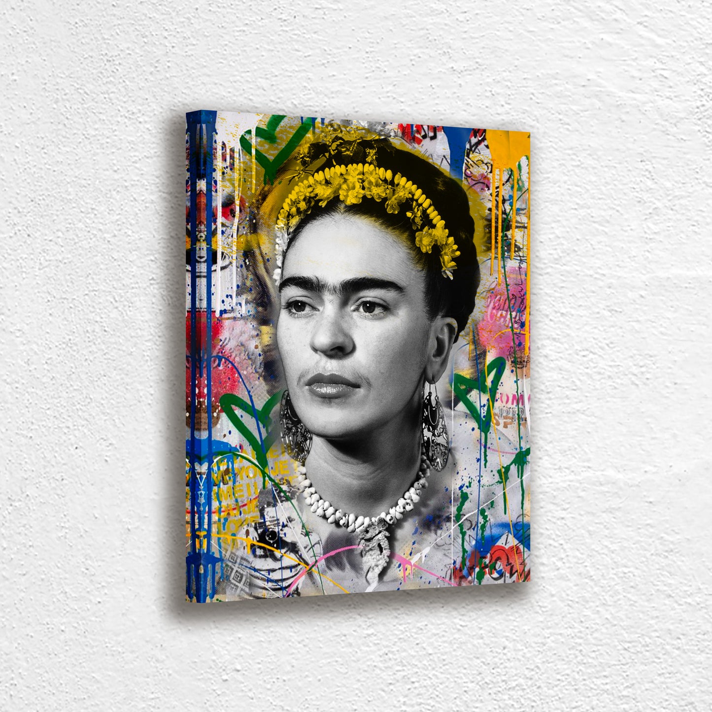 Frida Kahlo Self Portrait Colorful Canvas, Wall Art Decoration Canvas Printed Canvas, home decor poster