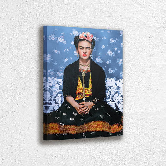 Frida Kahlo Self Portrait Colorful Canvas, Wall Art Decoration Canvas Printed Canvas, home decor poster