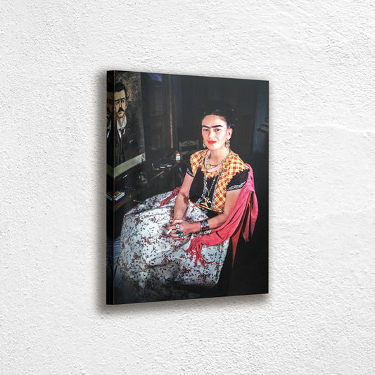 Frida Kahlo Self Portrait Hanging Canvas, Wall Art Decoration Canvas Printed Canvas, home decor poster