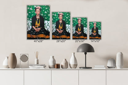 Frida Kahlo Self Portrait Hanging Canvas, Wall Art Decoration Canvas Printed Canvas, home decor poster