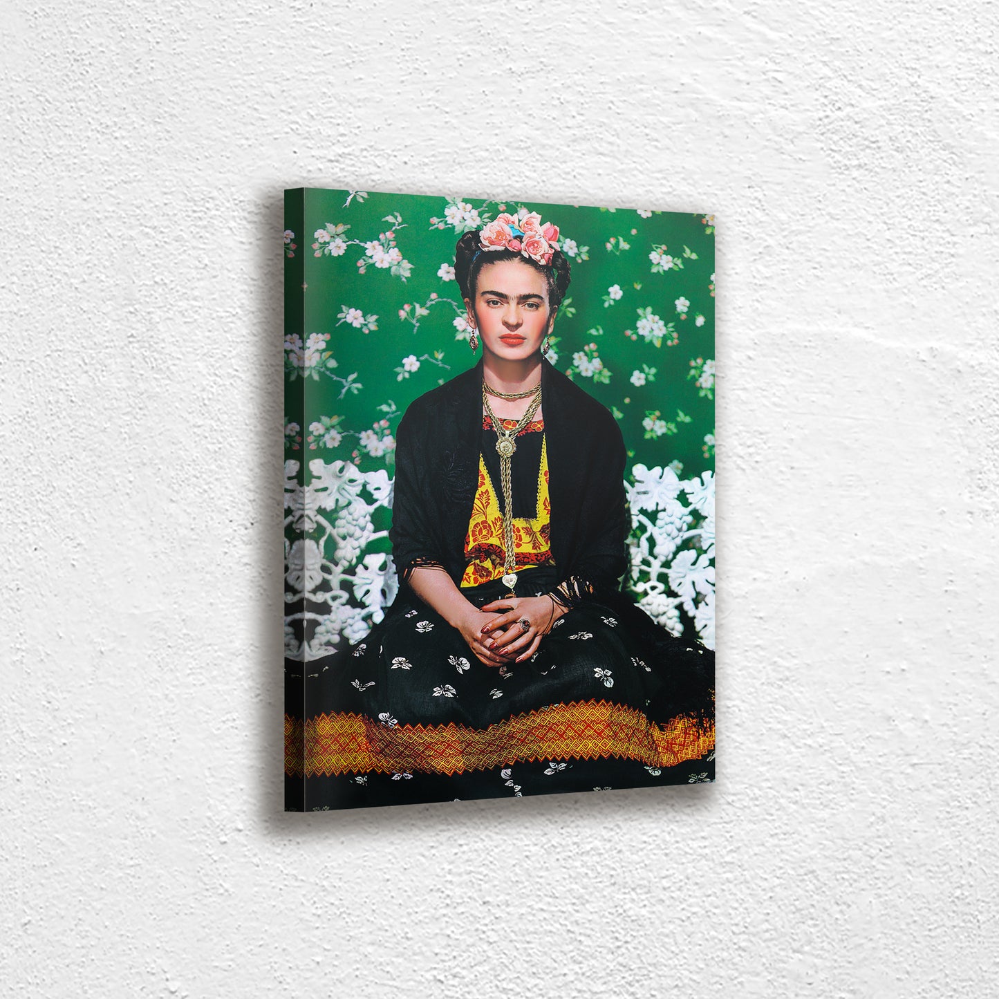 Frida Kahlo Self Portrait Hanging Canvas, Wall Art Decoration Canvas Printed Canvas, home decor poster