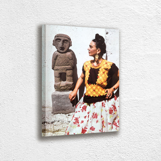 Frida Kahlo Self Portrait Hanging Canvas, Wall Art Decoration Canvas Printed Canvas, home decor poster